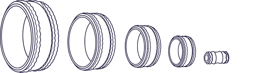 Five Lotus Wheel sizes